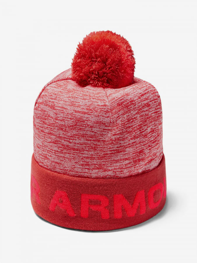 Under Armour Čepice Boy\'S Gametime Pom Beanie-Red - Kluci