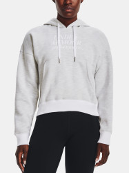 Under Armour Mikina Essential Script Hoodie-WHT - Dámské