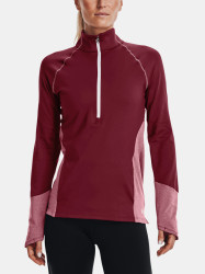 Under Armour Mikina UA ColdGear 1/2 Zip-RED - Dámské