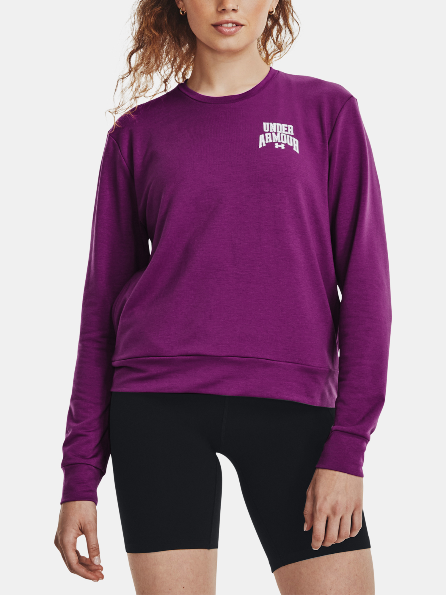 Under Armour Mikina UA Rival Terry Graphic Crew-PPL - Dámské