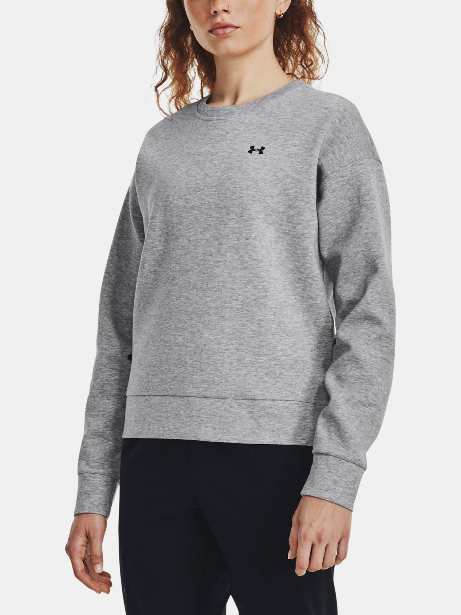 Under Armour Mikina Unstoppable Flc Crew-GRY - Dámské