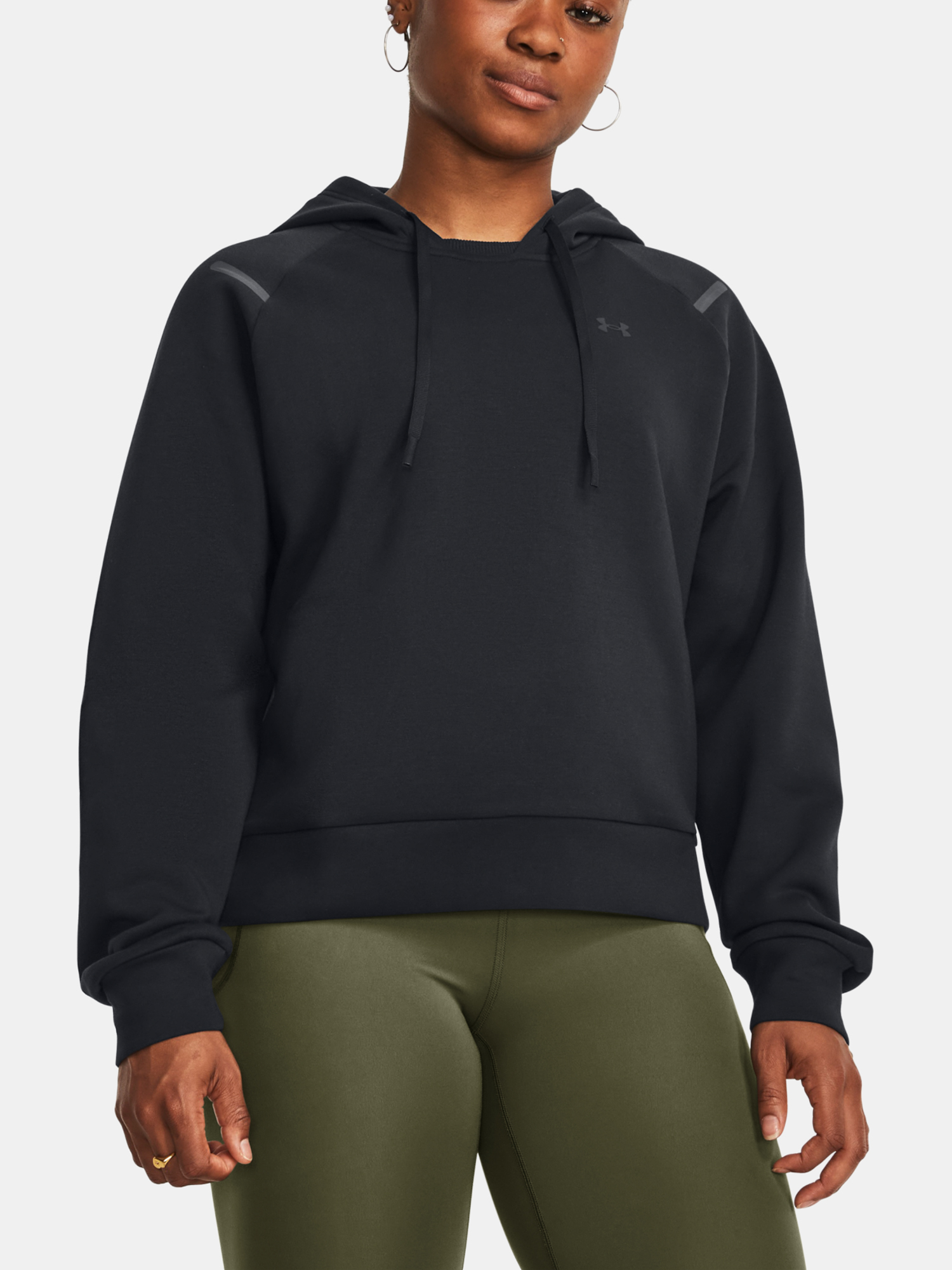 Under Armour Mikina Unstoppable Flc Hoodie-BLK - Dámské