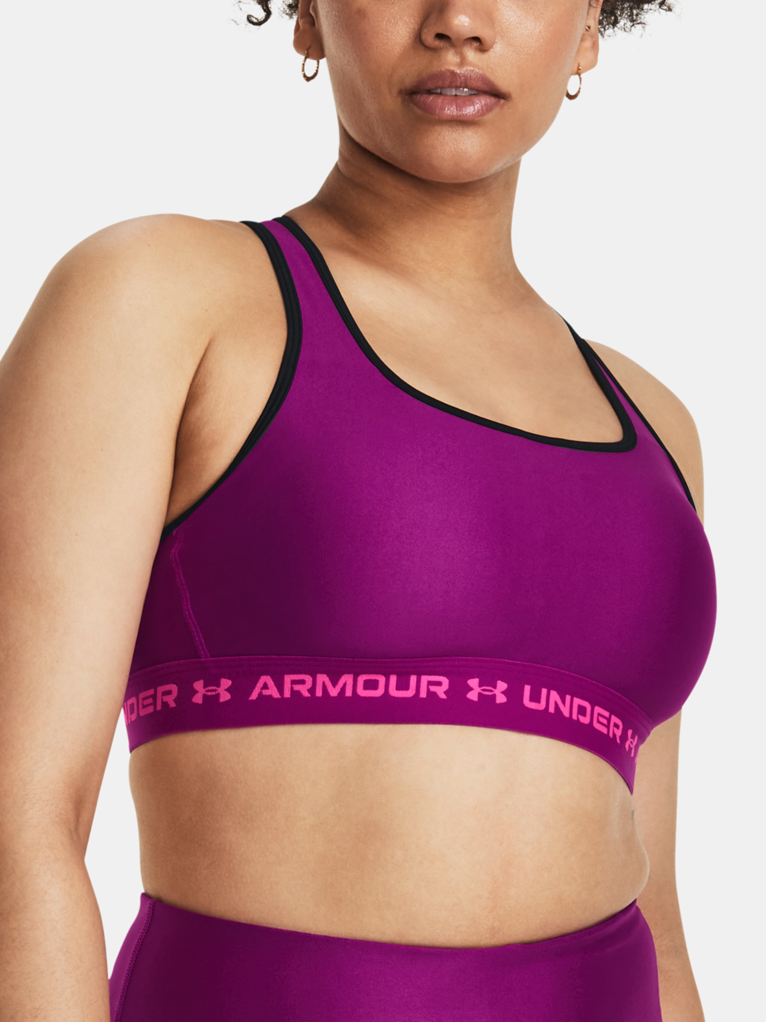 Under Armour Podprsenka Crossback Mid Bra-PPL - Dámské