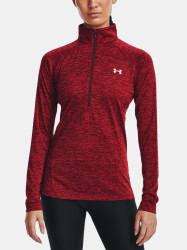 Under Armour Tričko Tech 1/2 Zip - Twist-RED - Dámské