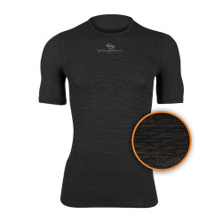 Unisex tričko Brubeck Multifunctional Base Layer s krátkým rukávem  Graphite  S