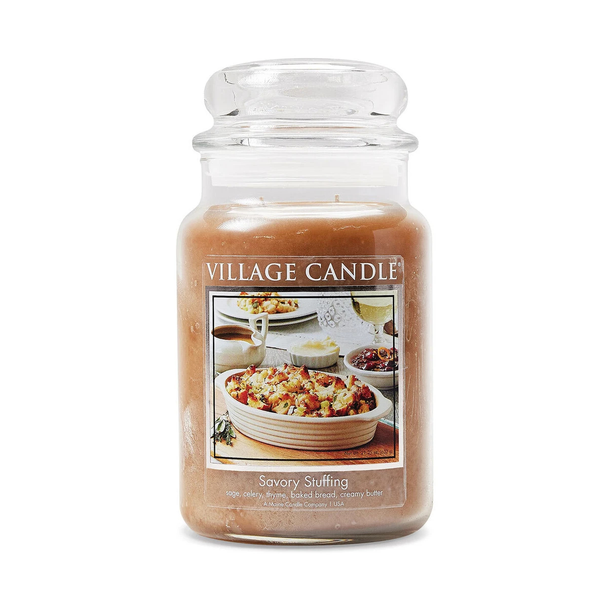 Village Candle Vonná svíčka ve skle Savory Stuffing 602 g