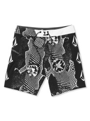 Volcom pánské plavky Lido Iconic Mod 19 Black White | Černá | Velikost 36