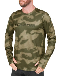 Volcom pánské tričko M V-Science Crew Camouflage | Maskáč | Velikost M