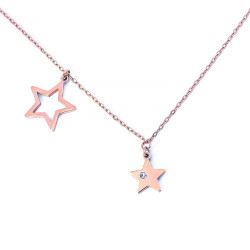 Vuch Stylový bronzový náhrdelník s hvězdičkami Rose Gold Big Star