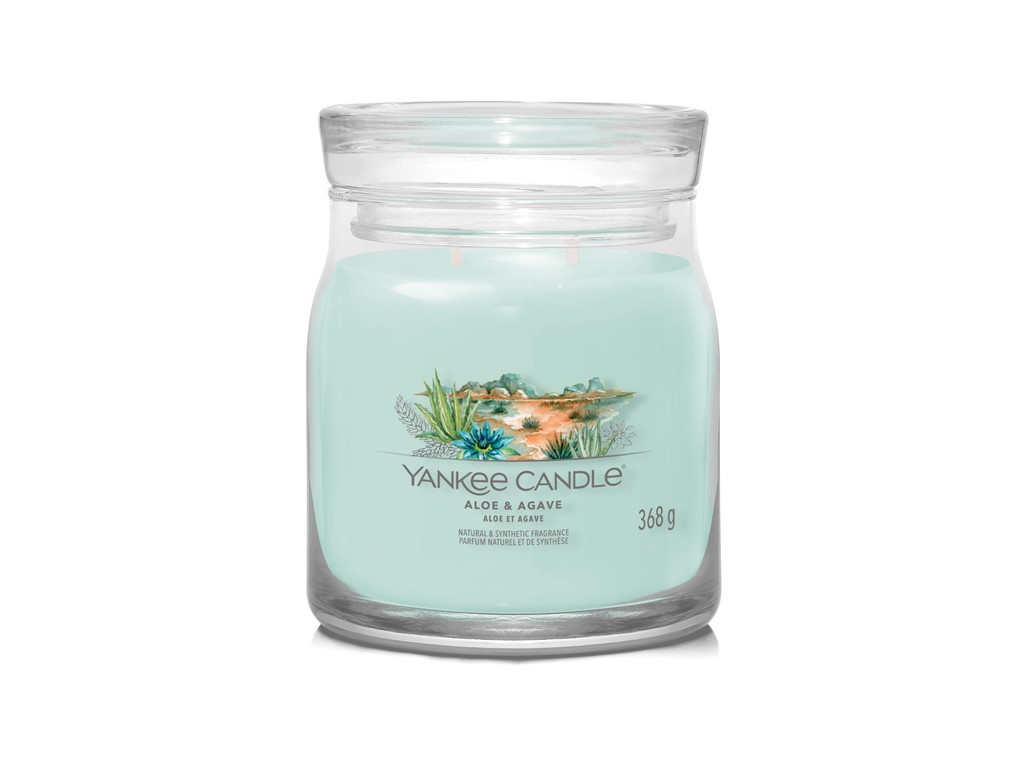 Yankee Candle Aromatická svíčka Signature sklo střední Aloe & Agave 368 g