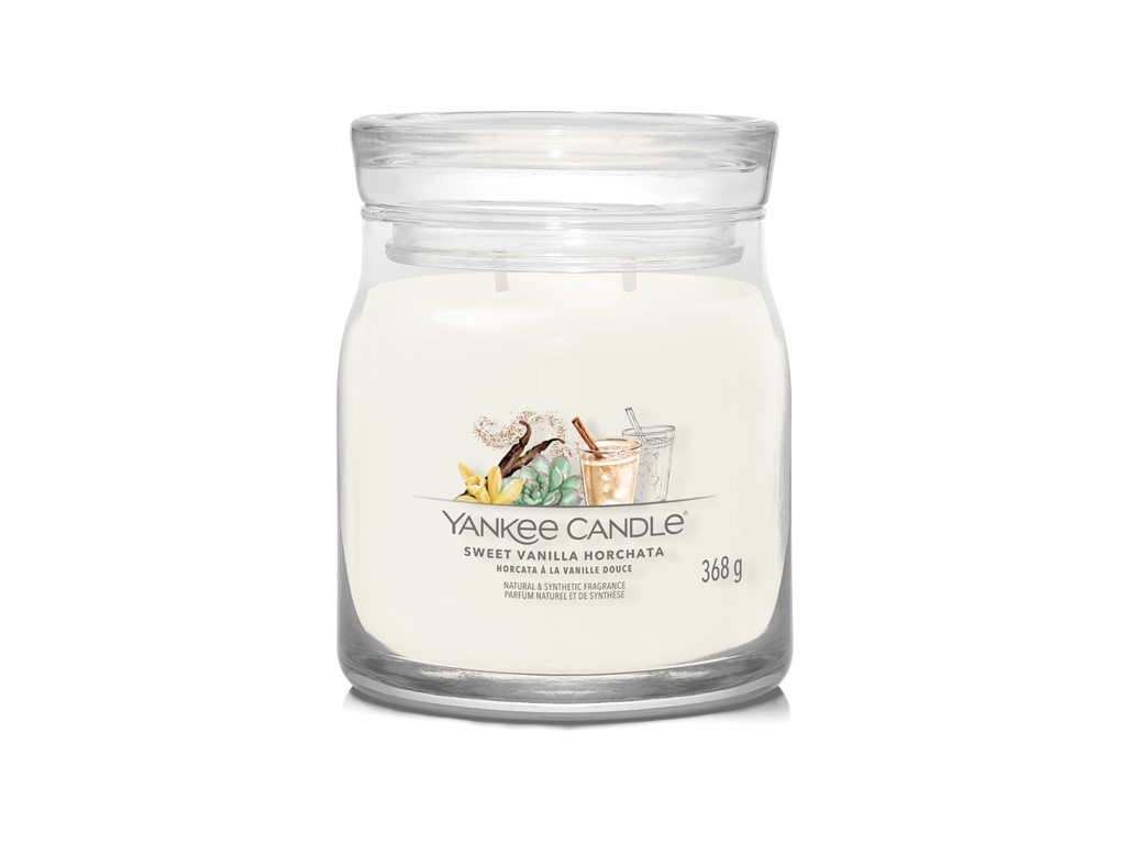 Yankee Candle Aromatická svíčka Signature sklo střední Sweet Vanilla Horchata 368 g