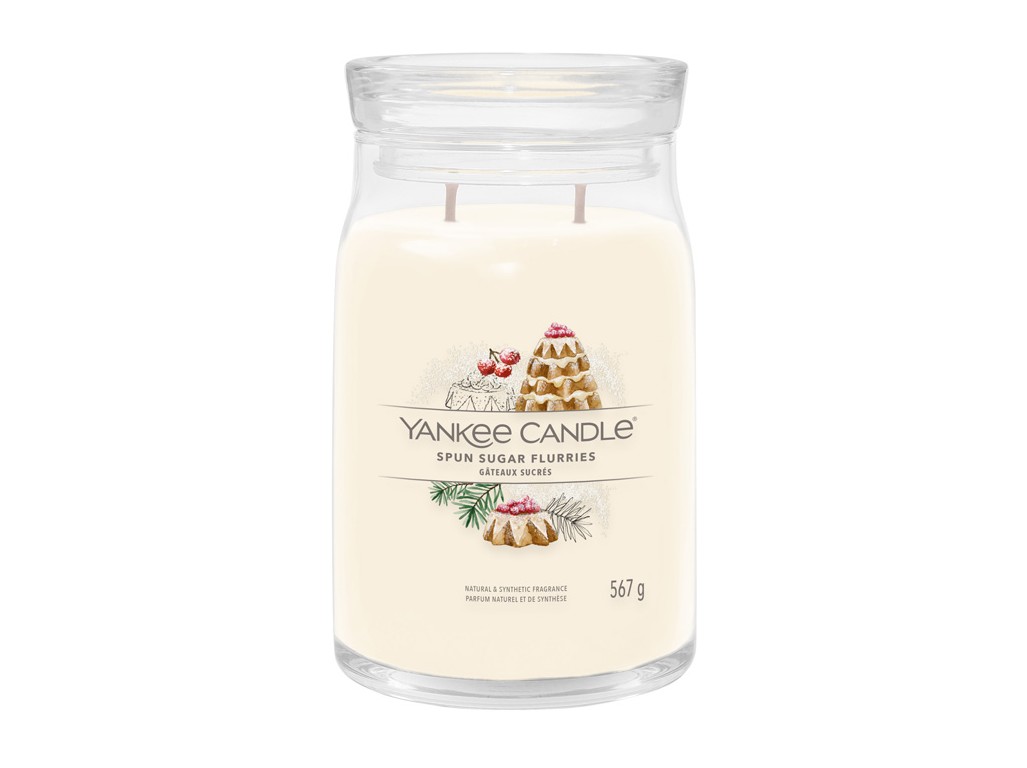 Yankee Candle Aromatická svíčka Signature sklo velké Spun Sugar Flurries 567 g