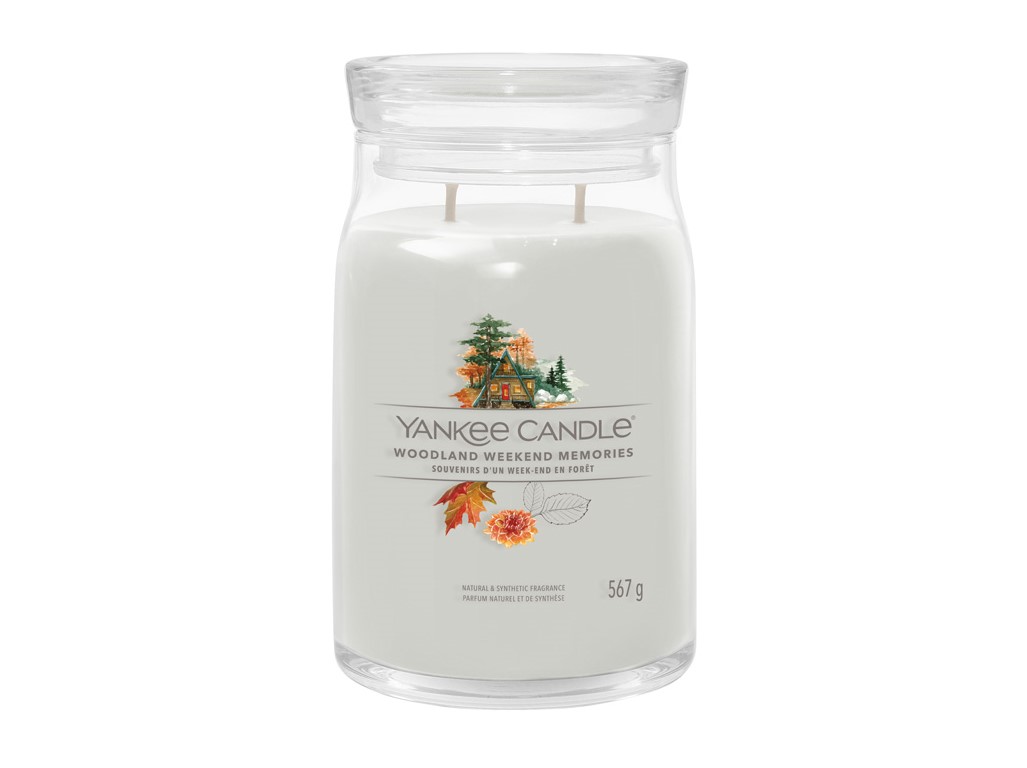 Yankee Candle Aromatická svíčka Signature sklo velké Woodland Weekend Memories 567 g