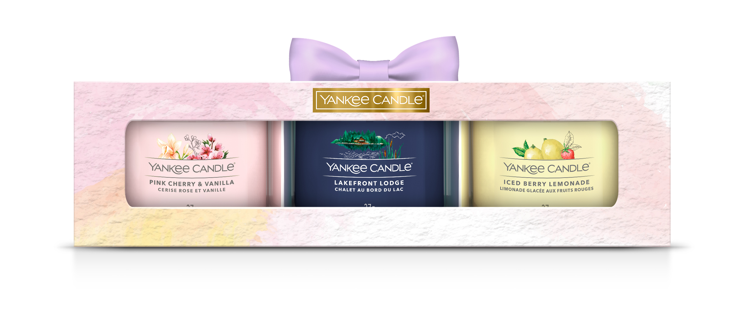 Yankee Candle Dárková sada votivních svíček ve skle 3 x 37 g